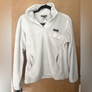 Authentic PATAGONIA Re-Tool Half-Snap Pullover Cream Castlerock White